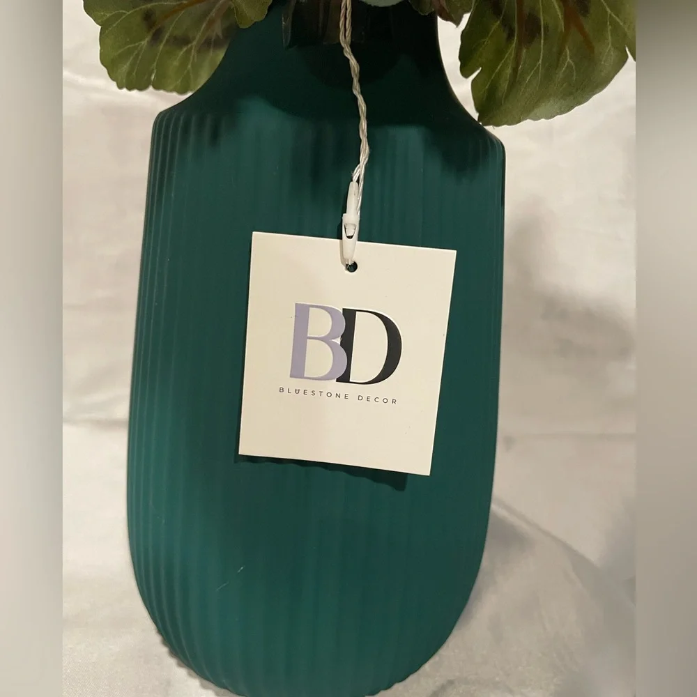 Vibrant Handmade Floral Arrangement in Green Vase